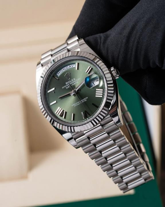 Rolex Oyster Perpetual Day Date Silver-Green