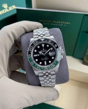 Rolex gmt silver green
