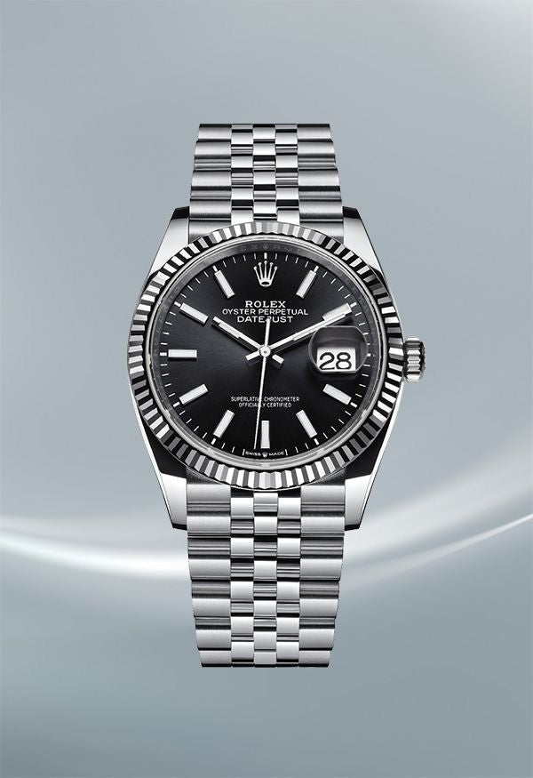 Rolex oyster Perpetual Date Just Silver-Black