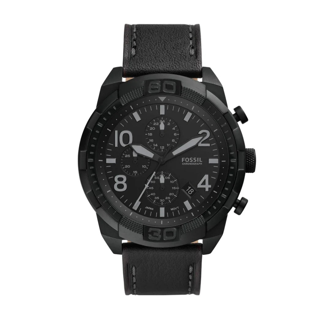 Fossil Bronson Chronograph Luggage Leather (With Og Box)